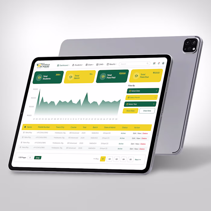 All-in-One Coaching Institute Web App UI/UX Design