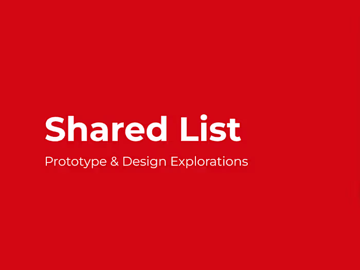 Shared Lists