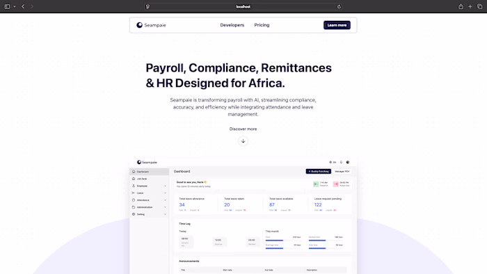 Backend Development for Seampaie AI Payroll Platform