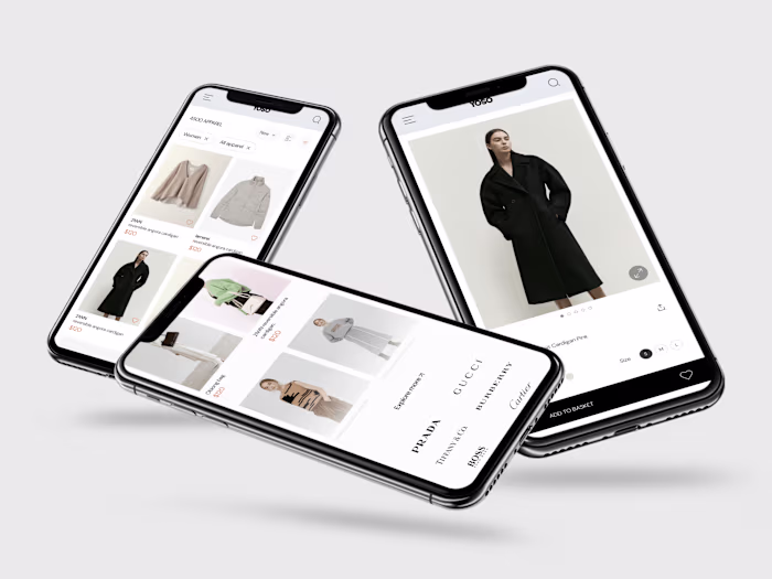 UI/UX design for a luxury e-commerce brand.