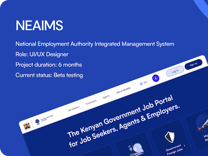Kenya Government Job Portal (Web app) | UI/UX Design