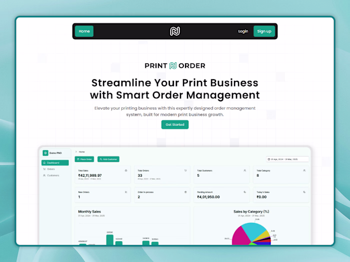 Print N Order - Order Management System