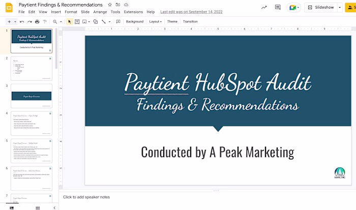 HubSpot Audit for Paytient