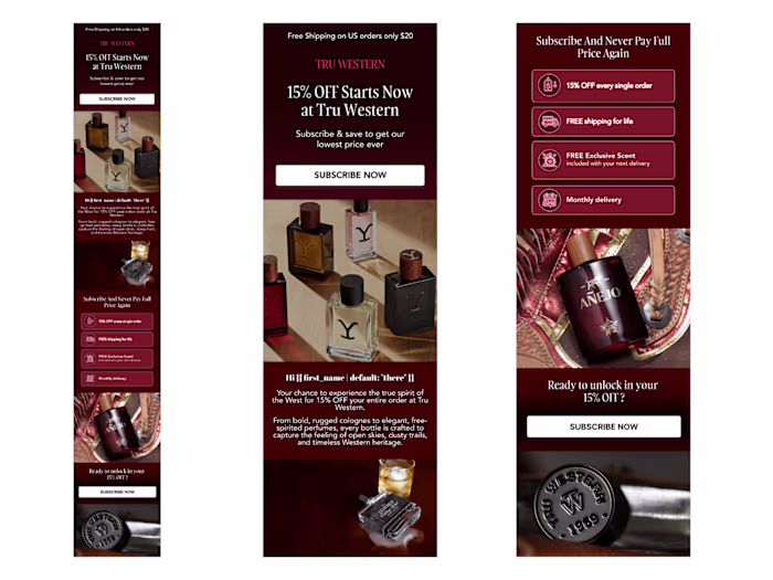 Figma Email Design for TRU WESTERN