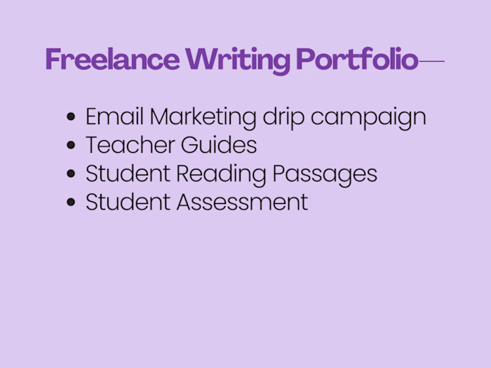 My Writing Portfolio