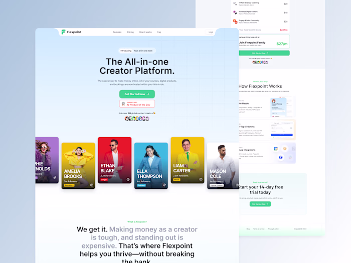 Flexpoint UX Redesign for Enhanced Creator Experience