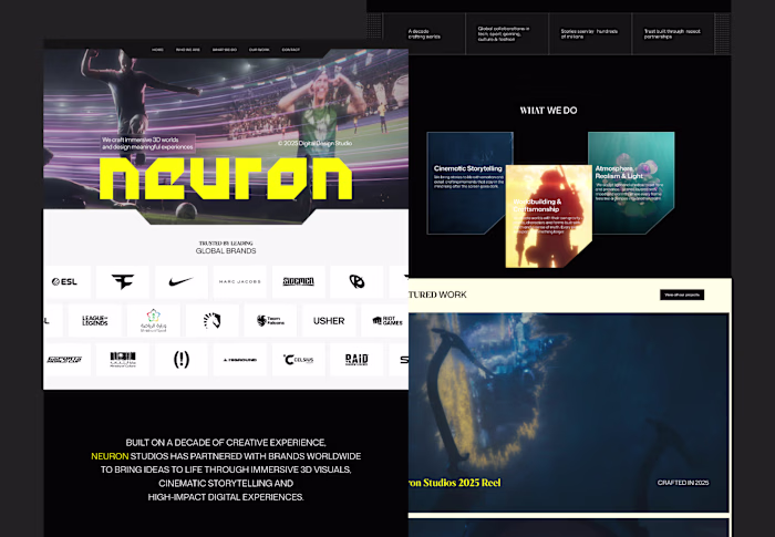 Interactive Framer Website Development for Neuron Studios