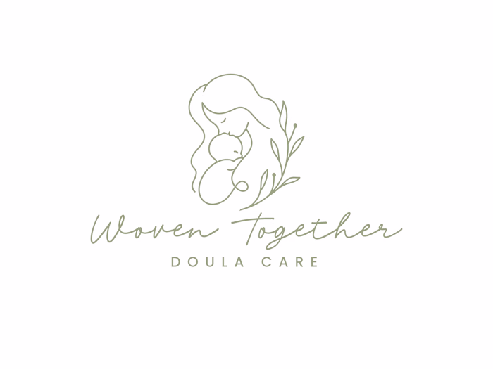 Hand drawn botanical line art logo