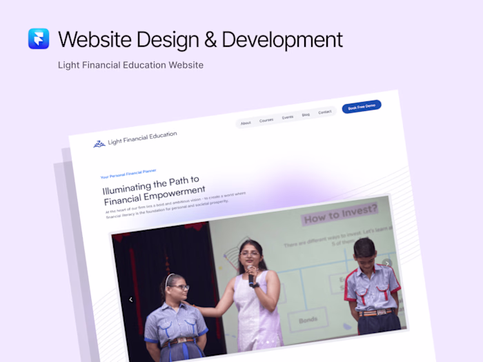 Light Financial Education Website Development (Framer)
