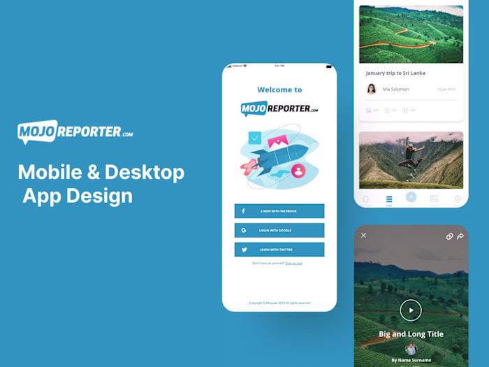 Mobile App Design for MojoReporter