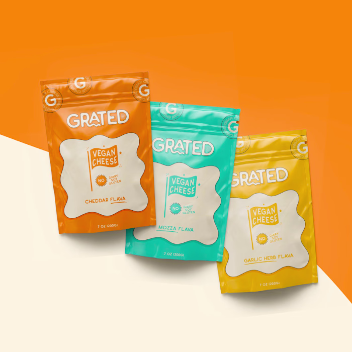 Grated Vegan Cheese Brand Identity & Logo Design