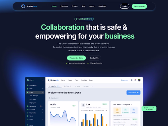 BridgeInto – Business platform for those who value their privacy