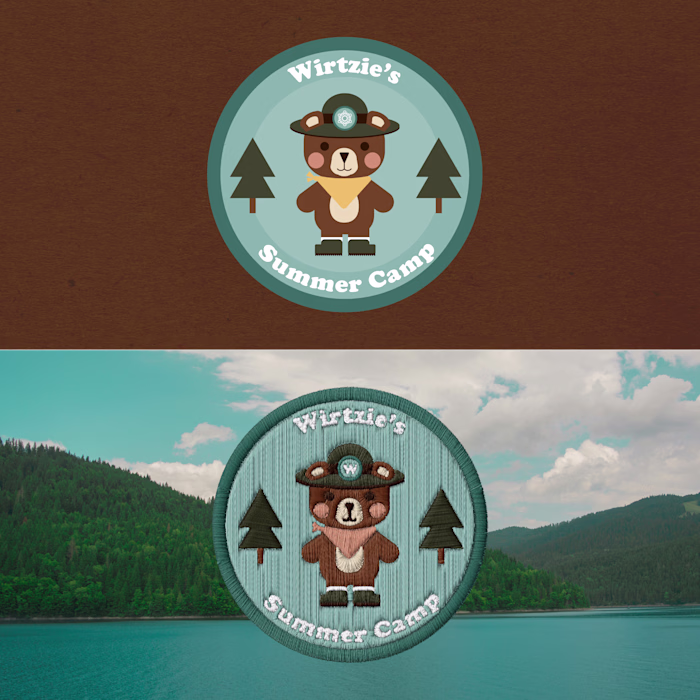 Summer Camp Logo and Stamp Design 