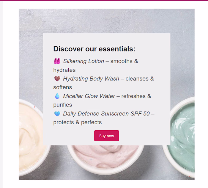 Luxury Skincare Email Template Design for SCHIN