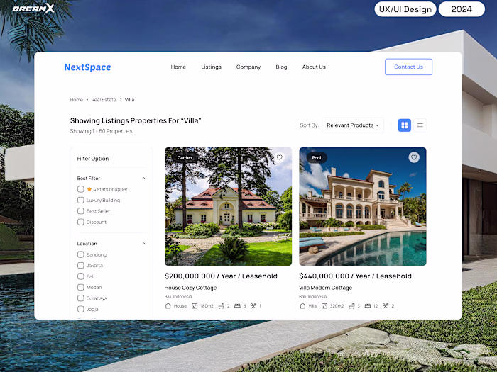 Real Estate Web Platform - NextSpace