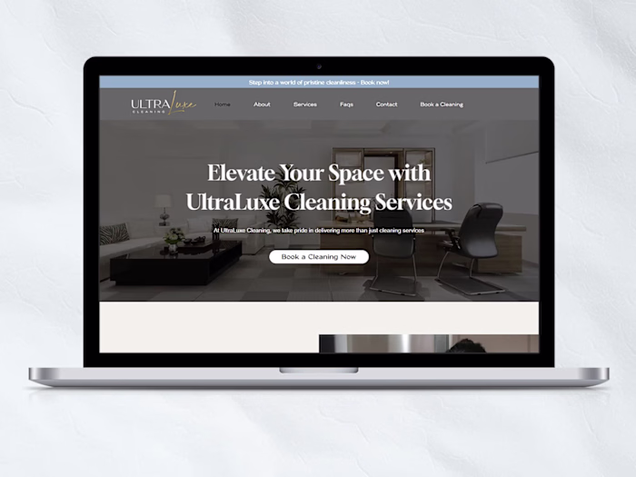 UltraLuxe Cleaning  wix Website Design