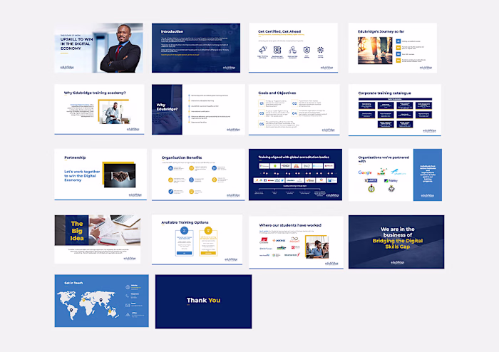 Presentation/Pitch deck designs
