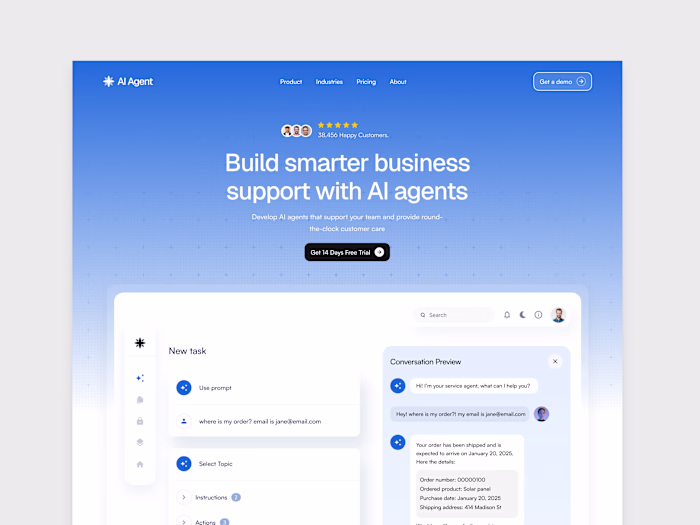 AI Agents – Landing Page Concept