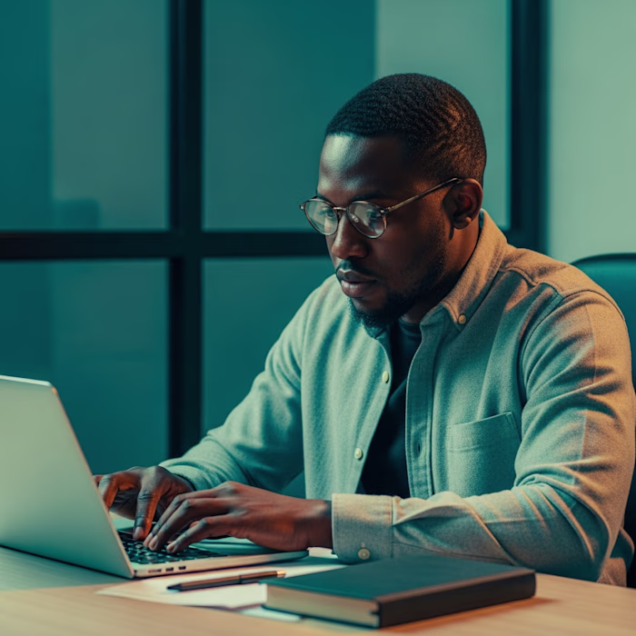 African man working 
