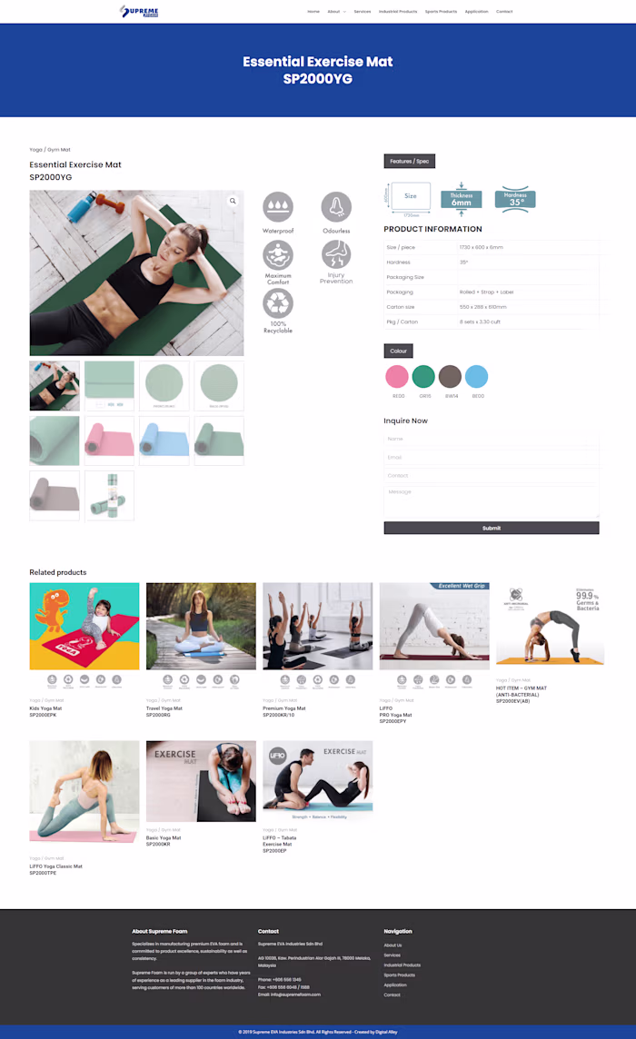 Supremefoam | Website Development