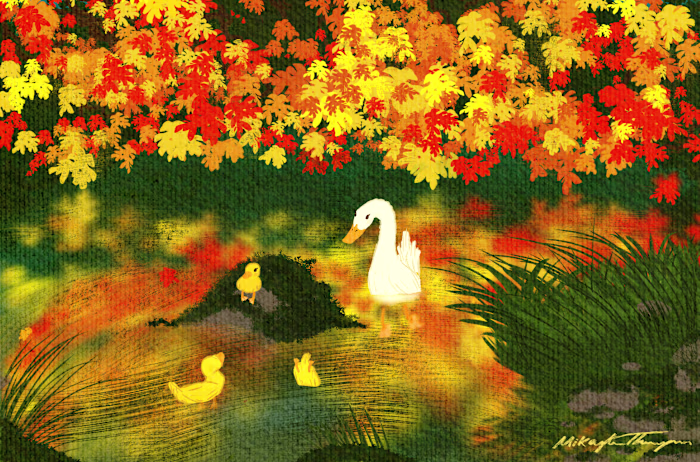 "Ducklings In The Autumn" by Mikayla Thompson