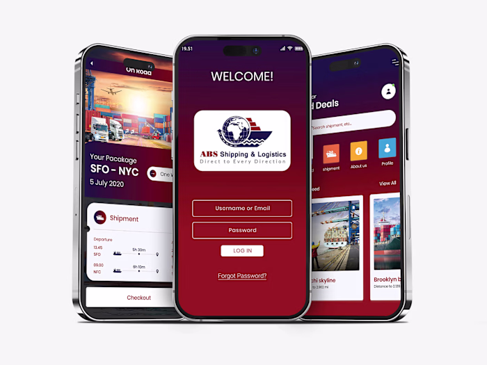 ABS Shipping & Logistics Ui Design