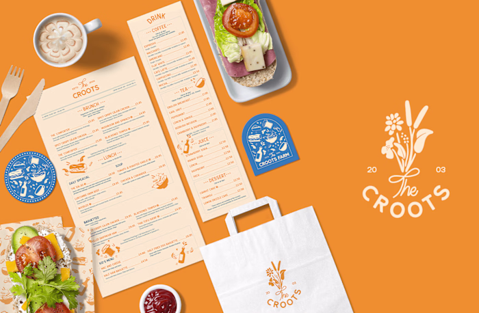 The Croots Farm - Logo & Menu Design
