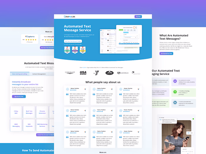 Landing Page for SaaS: Dial My Calls