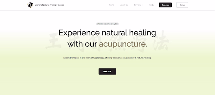 Wang's Natural Therapy Centre - Responsive Website Design