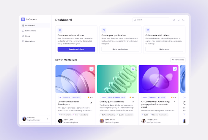 SoCoders - UX/UI revamp