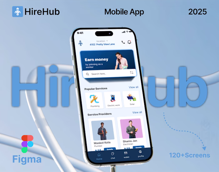 Smart Hiring Platform Mobile App UI Case Study.