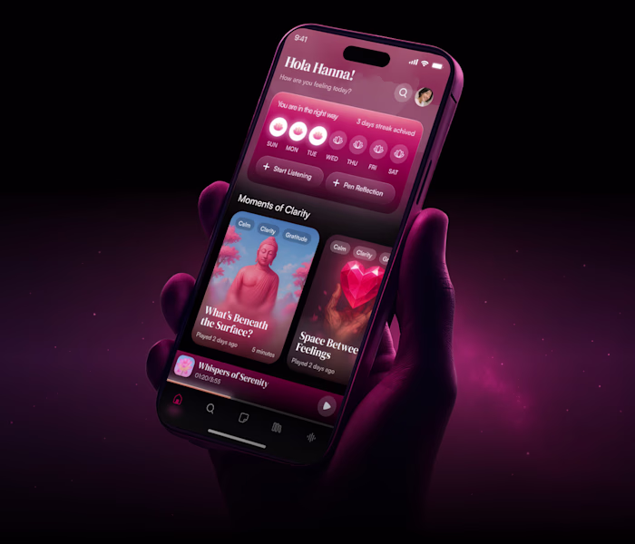 A snapshot of our mobile app case study, Serein. Serein reim...