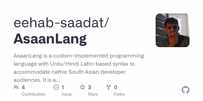 AsaanLang - Bringing Programming Home