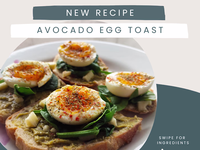 Wellness Recipe Sample – Avocado Egg Toast 