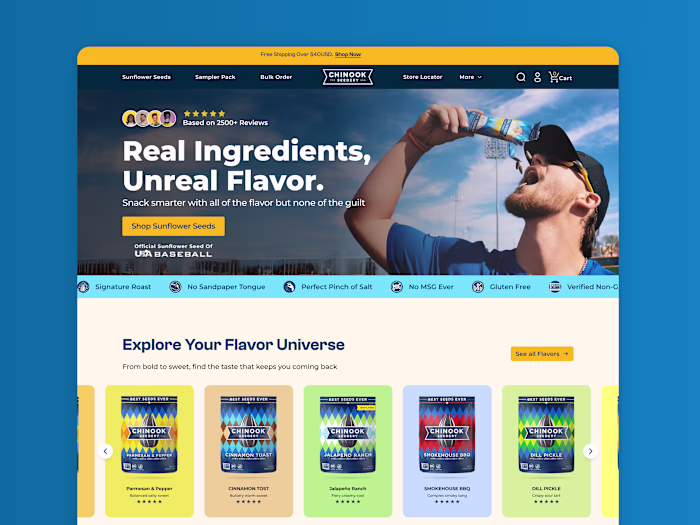 CHINOOK SEEDERY Landing Page Design