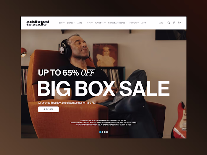 Addicted to Audio Shopify Store Redesign