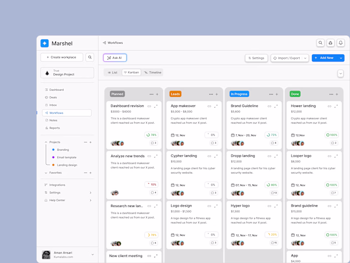 My first dashboard design.