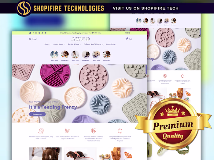 Awoo Pets - Custom Shopify Section