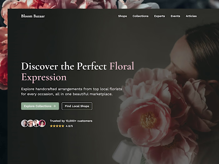 Bloom Bazaar website