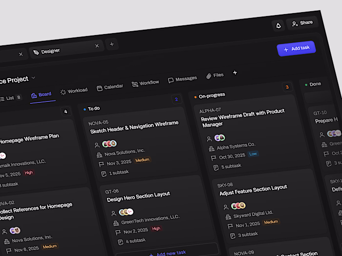 Task Management Dashboard