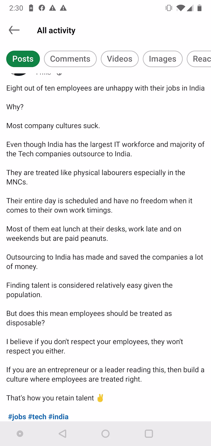Eight out of ten employees are unhappy with their job in India
