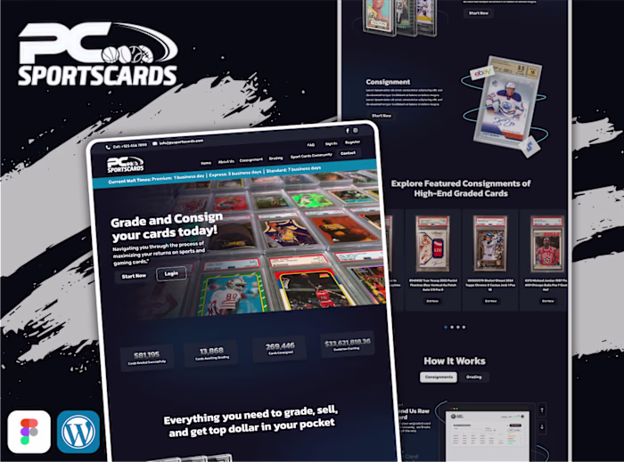Custom WordPress Website for Sports Card Platform