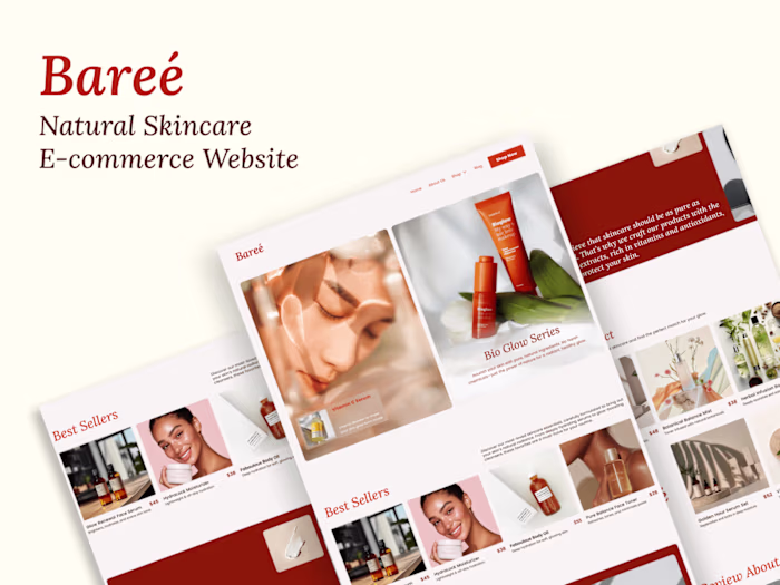 Baree - Skincare E-commerce Website Design