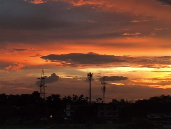 “Edited this sunset shot by enhancing the contrast and warmt...