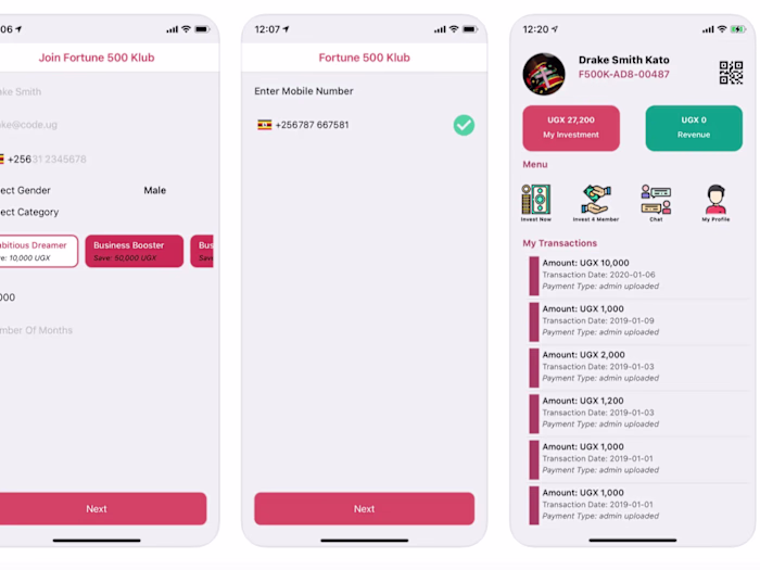 Fortune 500 Klub iOS & Andriod App