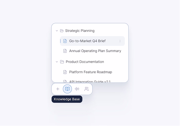 Knowledge base selection for AI powered text editor