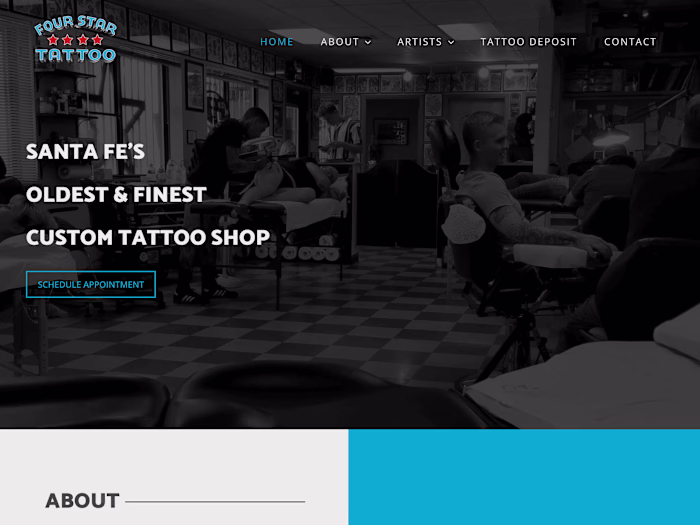Web Design for Tattoo Shop