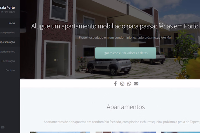 Casa de Praia Porto's website
