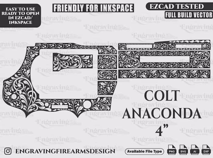 Colt Anaconda 4 Inch Scroll Design