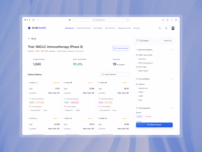Clinical Trial Matching Webapp